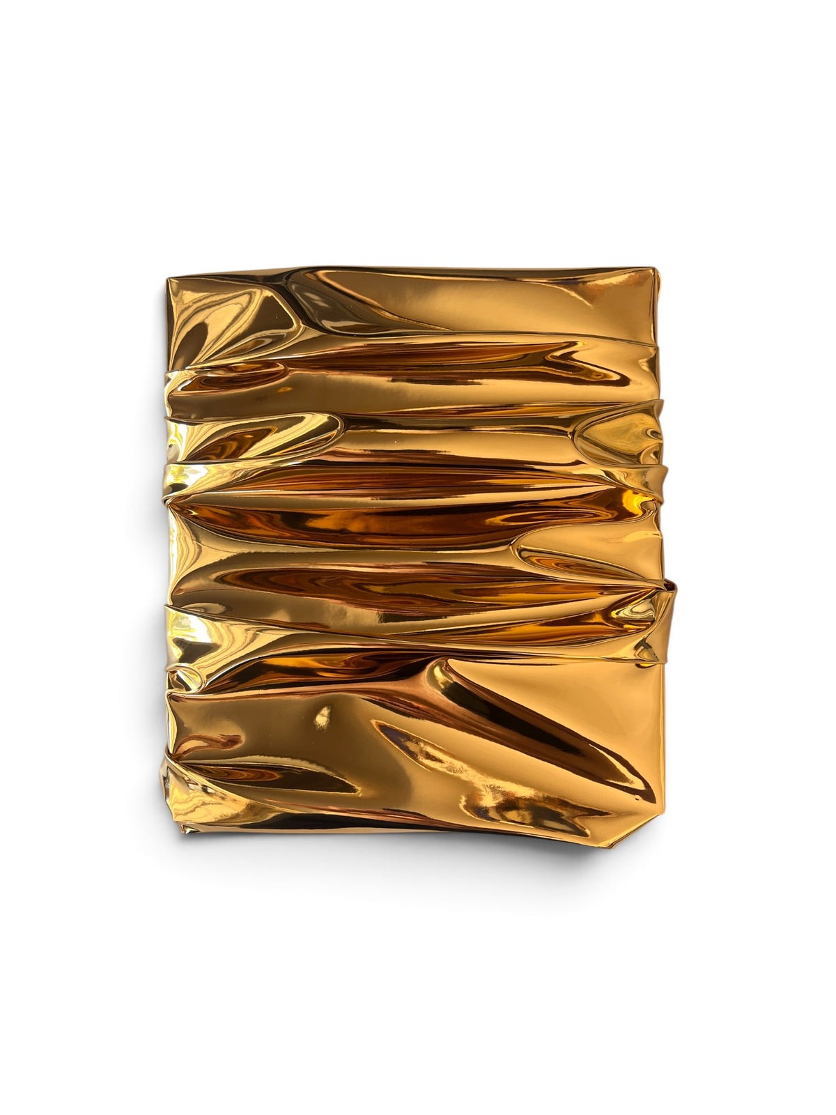 Gold sculptural wall work by Jason Adkins